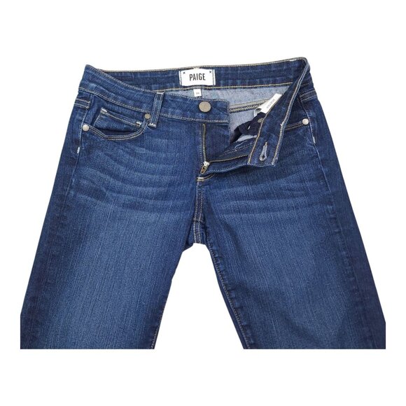 Paige Kylie Crop Jeans Womens 26 Blue Skinny Fit Mid-Rise USA Made Stretch - Picture 4 of 8